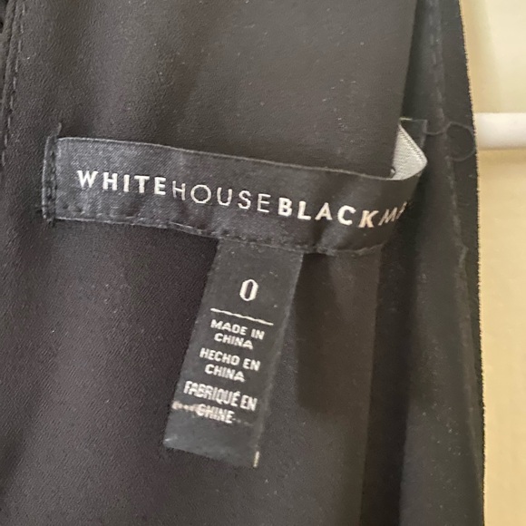 WHBM White House Black Market Black Pleated Halter Dress Wedding Guest Midi - Picture 5 of 8